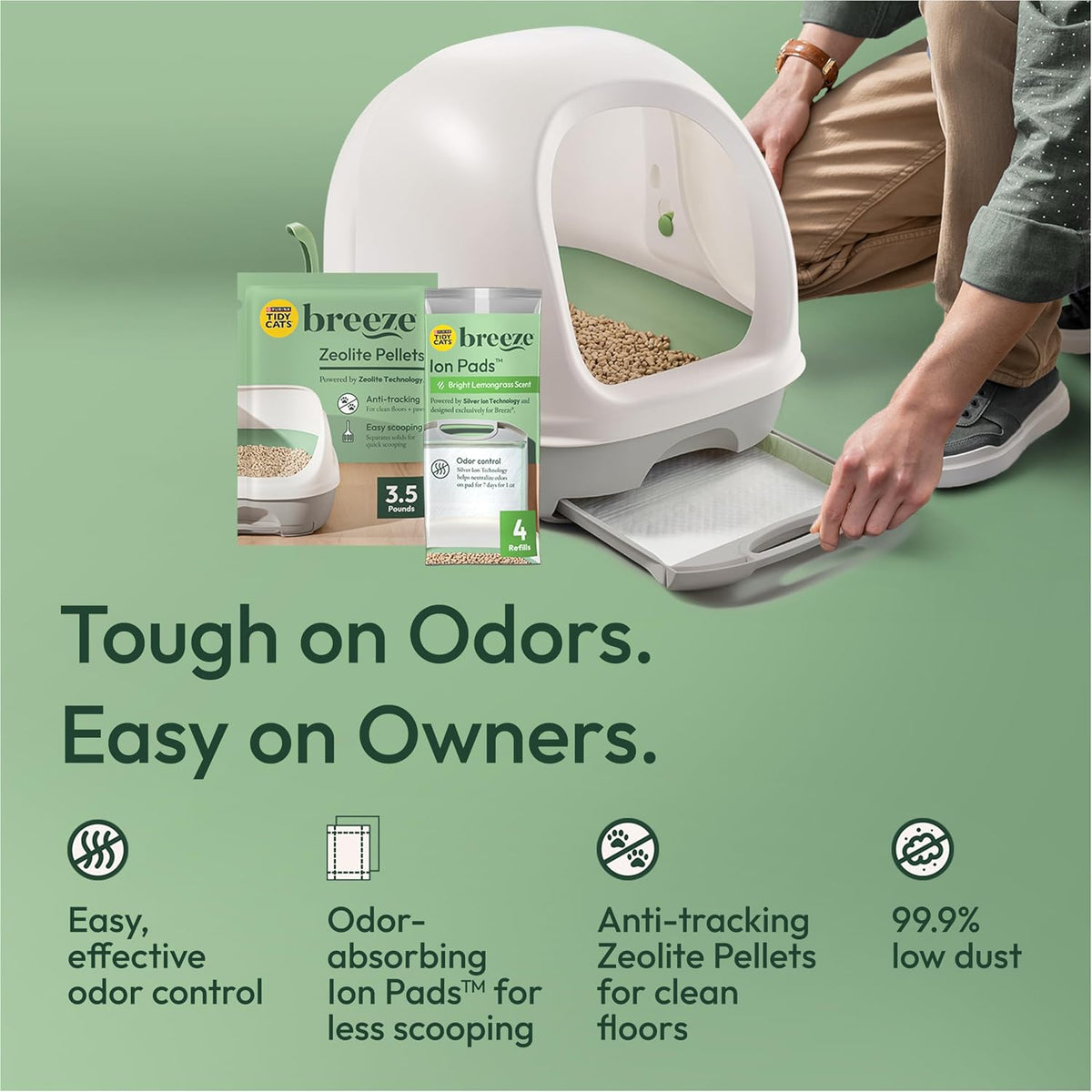 Breeze Covered Cat Litter Box System Kit
