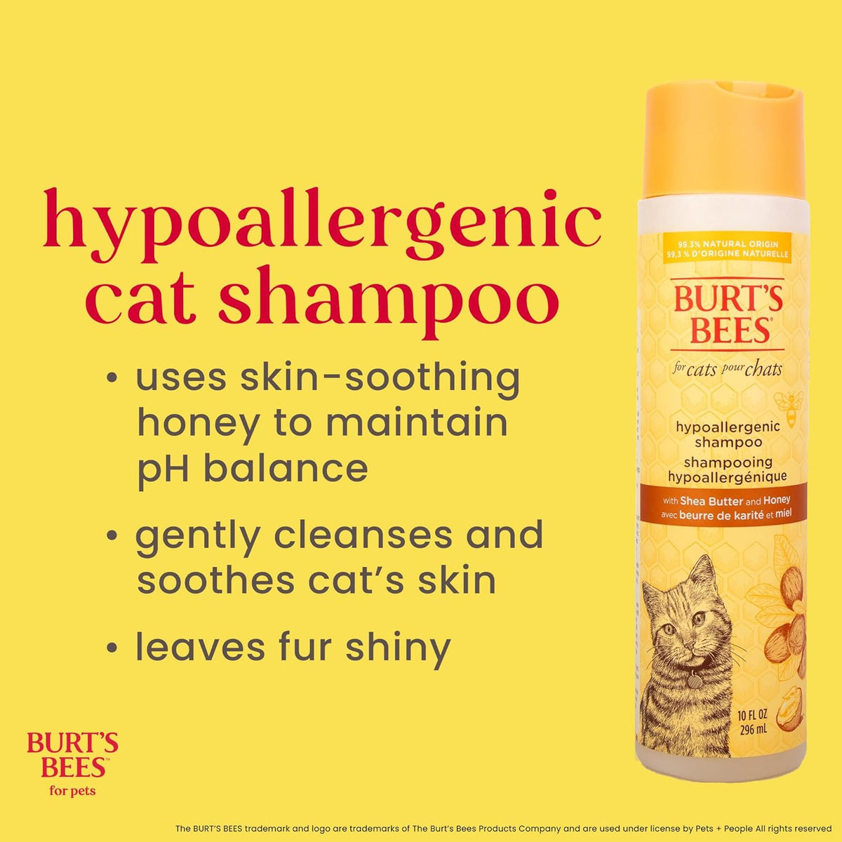 Hypoallergenic Cat Shampoo, Shea Butter, 10 Fl Oz