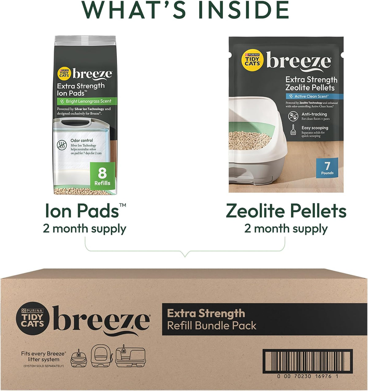 Breeze Cat Litter Extra Strength Refill Bundle,(Pack of 2)