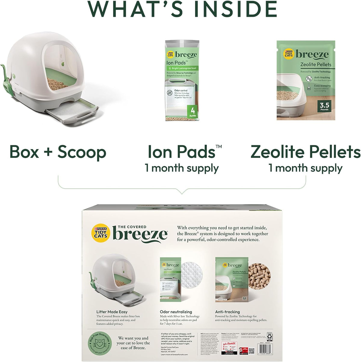 Breeze Covered Cat Litter Box System Kit