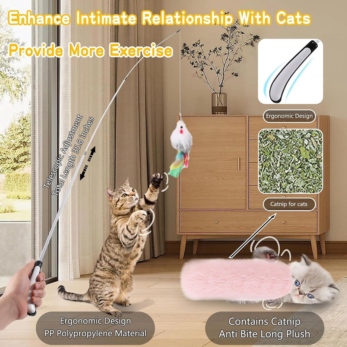Suction Cup Cat Toy for Indoor Cats