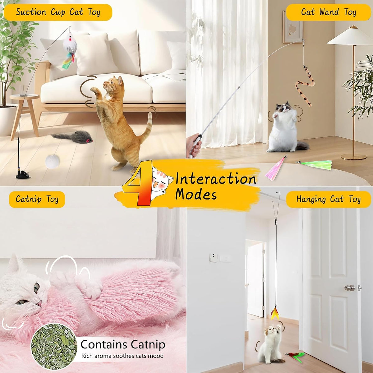Suction Cup Cat Toy for Indoor Cats