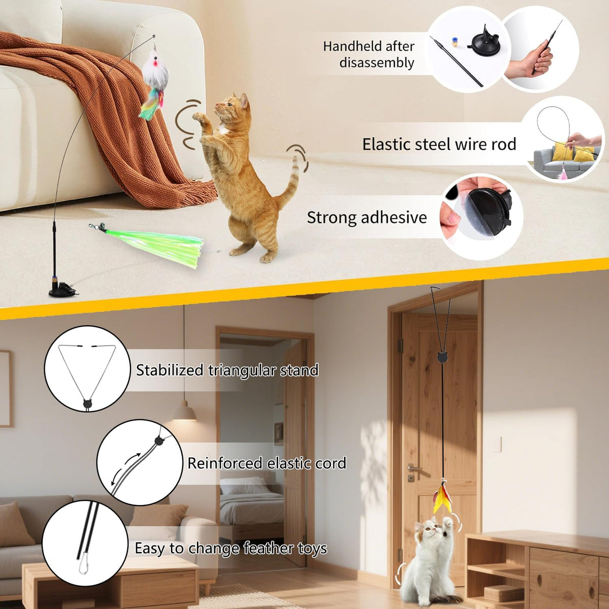 Suction Cup Cat Toy for Indoor Cats