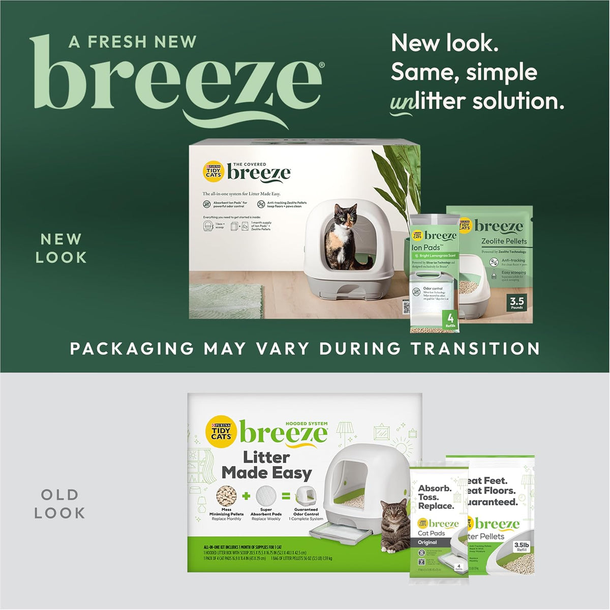 Breeze Covered Cat Litter Box System Kit
