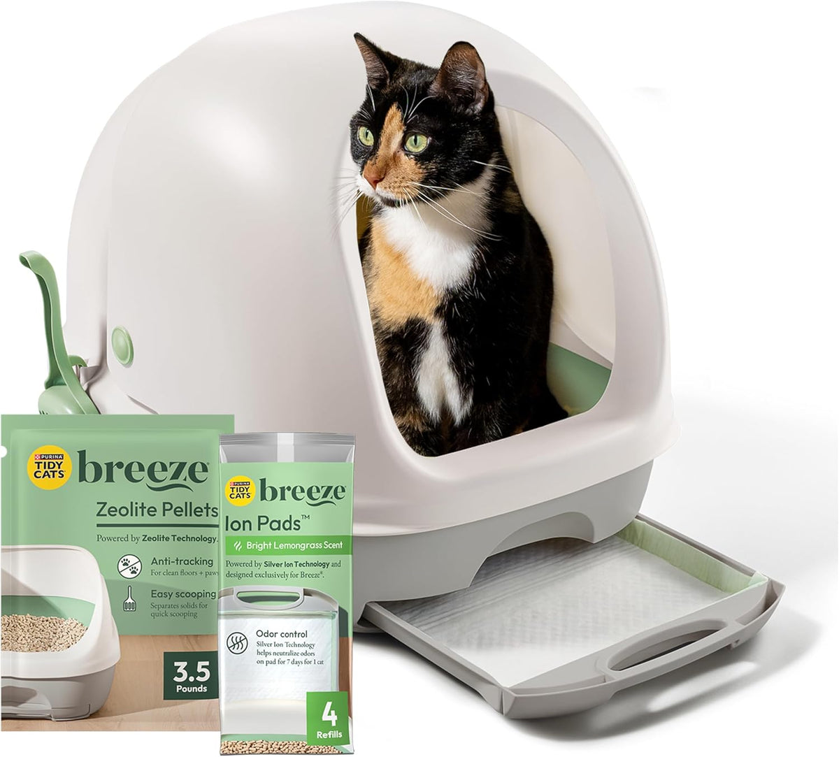 Breeze Covered Cat Litter Box System Kit