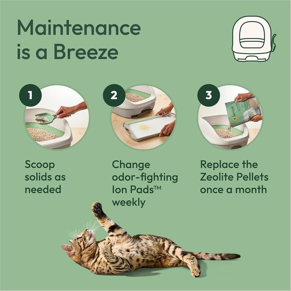 Breeze Covered Cat Litter Box System Kit